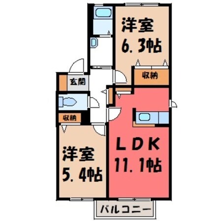 クレストヒルズ Ｄの物件間取画像